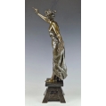 Large 19C French Patinated Bronze Sculpture E.Villanis ( 1858-1914 )Love of Art image 8