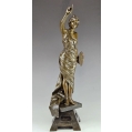 Large 19C French Patinated Bronze Sculpture E.Villanis ( 1858-1914 )Love of Art image 11