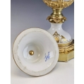 Large 19C French Sevres H/P Porcelain Gilt Bronze Vase Signed image 3