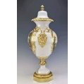Large 19C French Sevres H/P Porcelain Gilt Bronze Vase Signed image 6