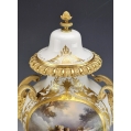 Large 19C French Sevres H/P Porcelain Gilt Bronze Vase Signed image 11