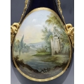 Large 19C French Sevres Porcelain Cobalt Gilt Bronze Vase image 12