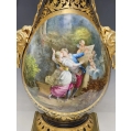 Large 19C French Sevres Porcelain Cobalt Gilt Bronze Vase image 13