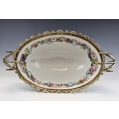 Large 19C French Sevres Porcelain Gilt Bronze Centerpiece Bowl image 2