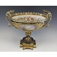Large 19C French Sevres Porcelain Gilt Bronze Centerpiece Bowl image 3