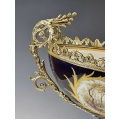 Large 19C French Sevres Porcelain Gilt Bronze Centerpiece Bowl image 5
