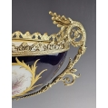 Large 19C French Sevres Porcelain Gilt Bronze Centerpiece Bowl image 6