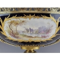 Large 19C French Sevres Porcelain Gilt Bronze Centerpiece Bowl image 7