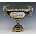Large 19C French Sevres Porcelain Gilt Bronze Centerpiece Bowl image 8