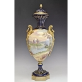 Large 19C French Sevres Porcelain Gilt Bronze Vase image 7