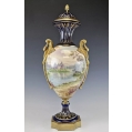 Large 19C French Sevres Porcelain Gilt Bronze Vase image 12