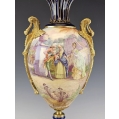 Large 19C French Sevres Porcelain Gilt Bronze Vase image 14