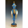 Large 19C French Sevres Porcelain Gilt Bronze Vase image 10