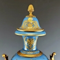 Large 19C French Sevres Porcelain Gilt Bronze Vase image 14