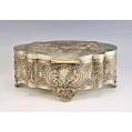 Large 19C German Repousse Silver Box image 7