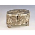 Large 19C German Repousse Silver Box image 8