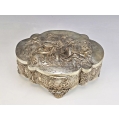Large 19C German Repousse Silver Box image 9