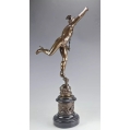 Large 19C Giambologna Bronze Sculpture of Mercury Hermes image 4