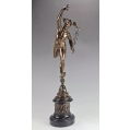 Large 19C Giambologna Bronze Sculpture of Mercury Hermes image 8