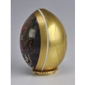 Large 19C Imperial Russian Porcelain Easter Egg Christ Ascension image 5
