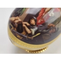 Large 19C Imperial Russian Porcelain Easter Egg Christ Ascension image 8