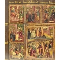 Large 19C Russian Orthodox Icon of The Great Feasts image 6