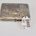 Large 19C Russian Silver Cast Cigarette Case image 4