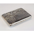 Large 19C Russian Silver Cast Cigarette Case image 7