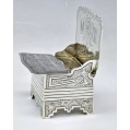 Large 19C Russian Silver Salt Throne image 9