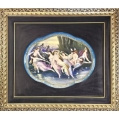 Large Antique 19C Royal Vienna Porcelain Plaque Signed image 1