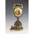 Large Antique Austrian Royal Vienna H/P Porcelain Vase Urn image 2