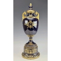 Large Antique Austrian Royal Vienna H/P Porcelain Vase Urn image 5