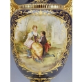 Large Antique Austrian Royal Vienna H/P Porcelain Vase Urn image 11