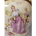 Large Antique Austrian Royal Vienna Porcelain Vase Urn Signed image 12