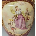 Large Antique Austrian Royal Vienna Porcelain Vase Urn Signed image 13