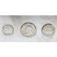 Large Antique English Sterling Silver Coin Inset Box image 10