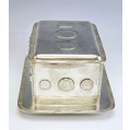 Large Antique English Sterling Silver Coin Inset Box image 11