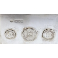 Large Antique English Sterling Silver Coin Inset Box image 14