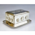 Large Antique English Sterling Silver Coin Inset Box image 16