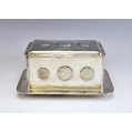 Large Antique English Sterling Silver Coin Inset Box image 18