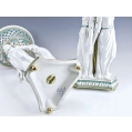 Large Antique German Pair Porcelain Figural Centerpieces Three Graces image 2