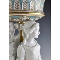 Large Antique German Pair Porcelain Figural Centerpieces Three Graces image 5