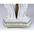 Large Antique German Pair Porcelain Figural Centerpieces Three Graces image 10