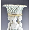 Large Antique German Pair Porcelain Figural Centerpieces Three Graces image 13