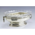 Large Antique German Silver Crystal Centerpiece Bowl image 8