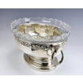 Large Antique German Silver Crystal Centerpiece Bowl image 10