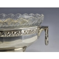 Large Antique German Silver Crystal Centerpiece Bowl image 12