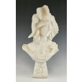 Large Antique Italian Adolfo Cipriani ( 1857–1941 )Alabaster Bust Sculpture image 1