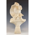 Large Antique Italian Adolfo Cipriani ( 1857–1941 )Alabaster Bust Sculpture image 6