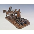 Large Antique Russian Bronze Evgeny Naps Winter Troika image 11